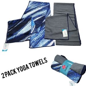 Yogafina Yoga 2 Pack D Skidless Towels 24× 68 Nwt